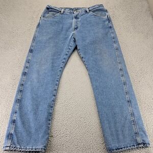 Wrangler Jeans‎ Mens 36x30 Blue Denim Rugged Vintage Blanket Lined Work Wear